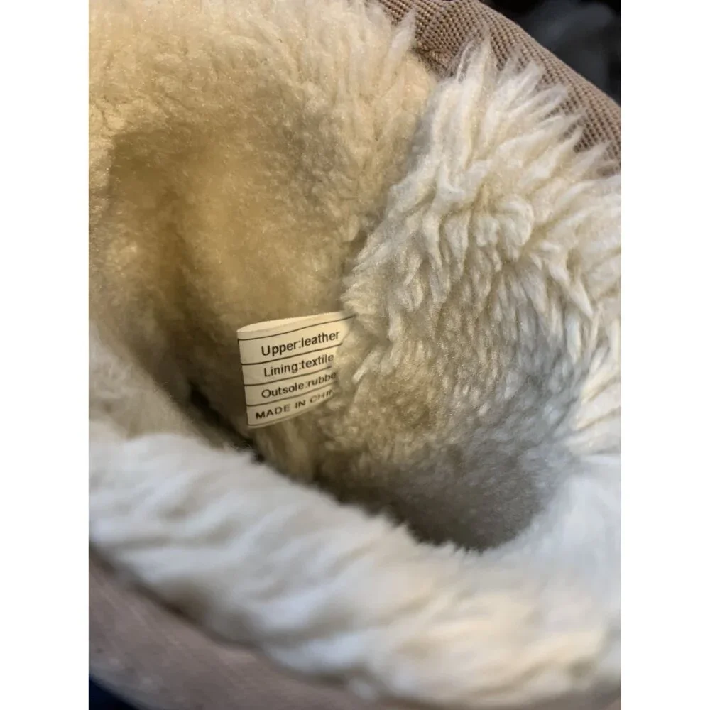 Vepose‎ Suede Leather Sherpa Lined Youth Booties Size 2